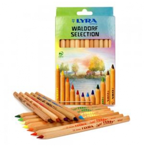 LYRA - super ferby pencils, unlacquered, waldorf selection 12pk